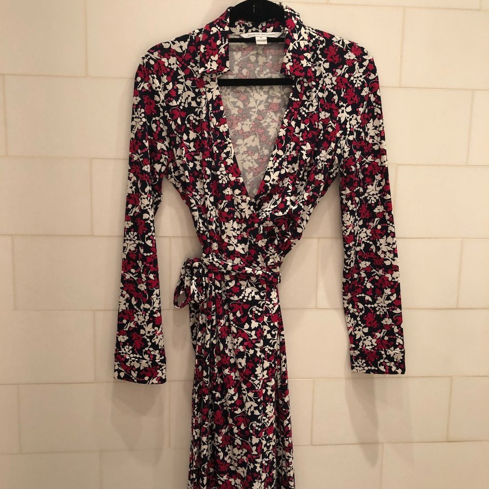 Diane von Furstenberg Print Wrap Dress